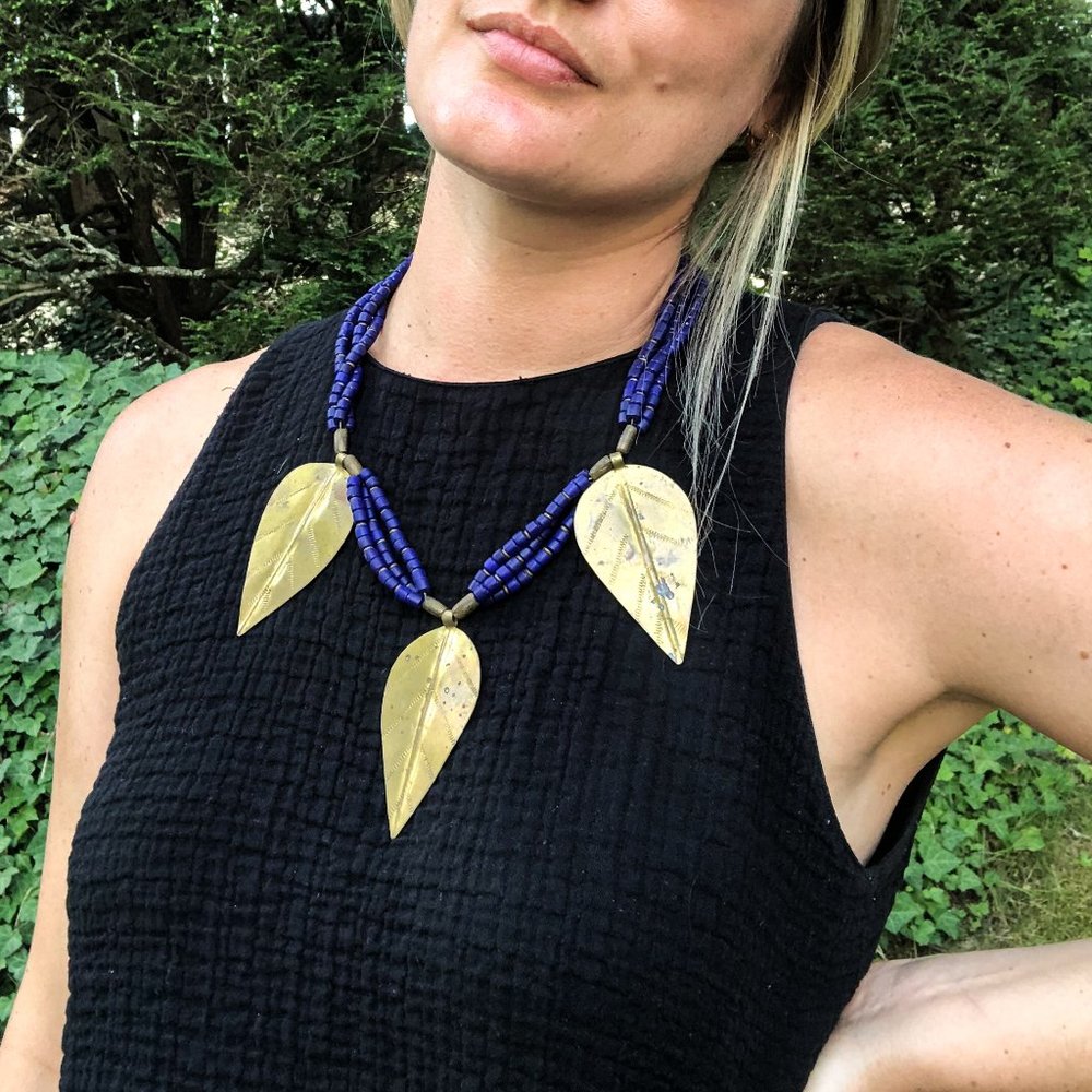 Vintage Handmade African Beaded Necklace